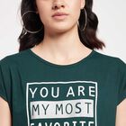 Cotton Round Neck T-Shirt, Dark Green, small image number null