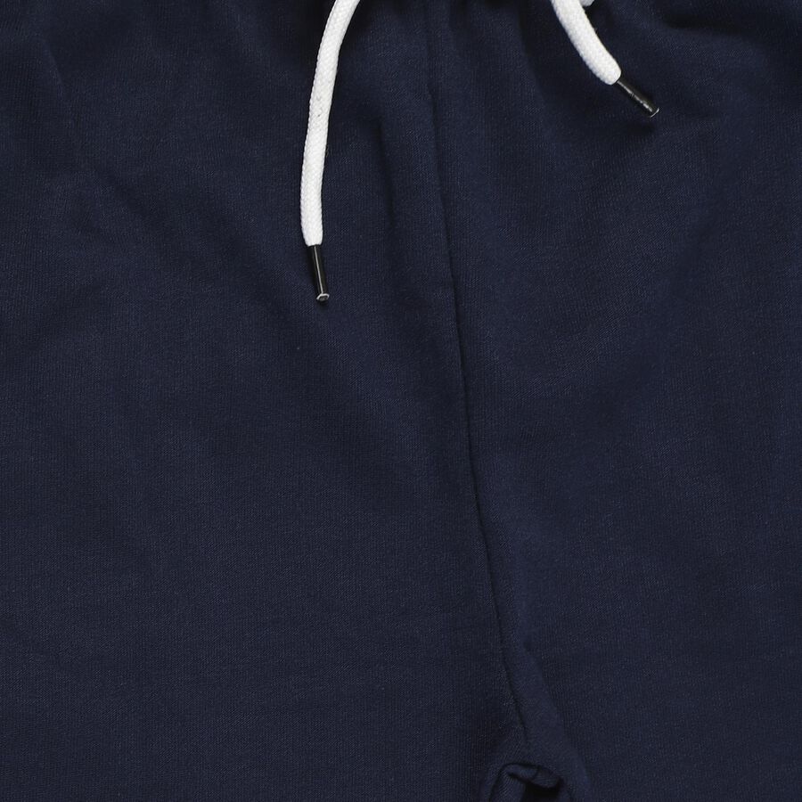 Boys' Deep Navy Blue Elastic Waist Winter Pyjama, नेवी ब्लू, large image number null
