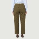Women's Olive Green Regular Fit Casual Trousers, ओलिव, small