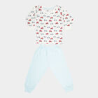 Infants Printed Cotton Baba Suit, Aqua, small image number null