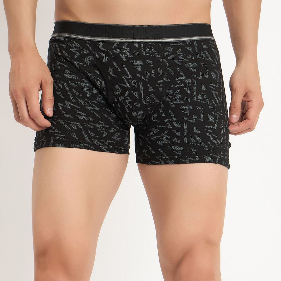 Men's 100% Cotton Trunk, काला, large image number null