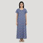 Women's Blue Nighty, Mid Blue, small