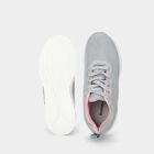 Women's Grey Lace-Up Sneakers, ग्रे, small