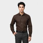 Men Brown Formal Shirt, भूरा, small