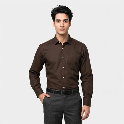 Men Brown Formal Shirt