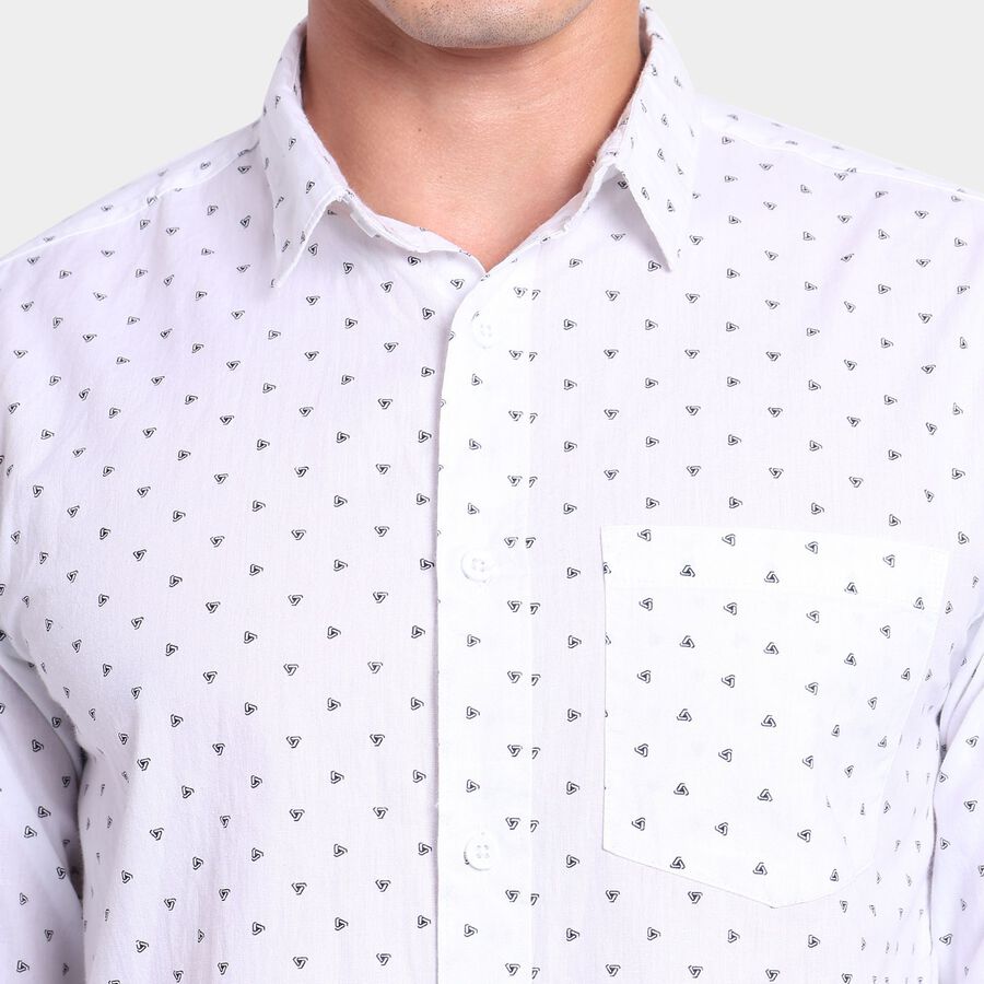 Men's 100% Cotton Casual Shirt, ऑफ व्हाइट, large image number null