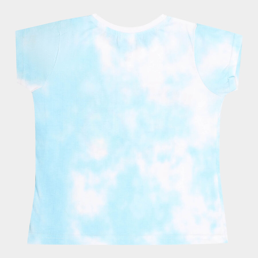 Girls Cotton T-Shirt, Light Blue, large image number null