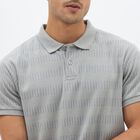 Men's Light Grey Polo Collar Casual T-Shirt, हल्का ग्रे, small image number null