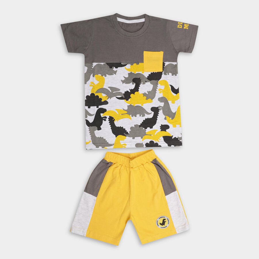 Boys' Knit Baba Suit , Charcoal, large image number null