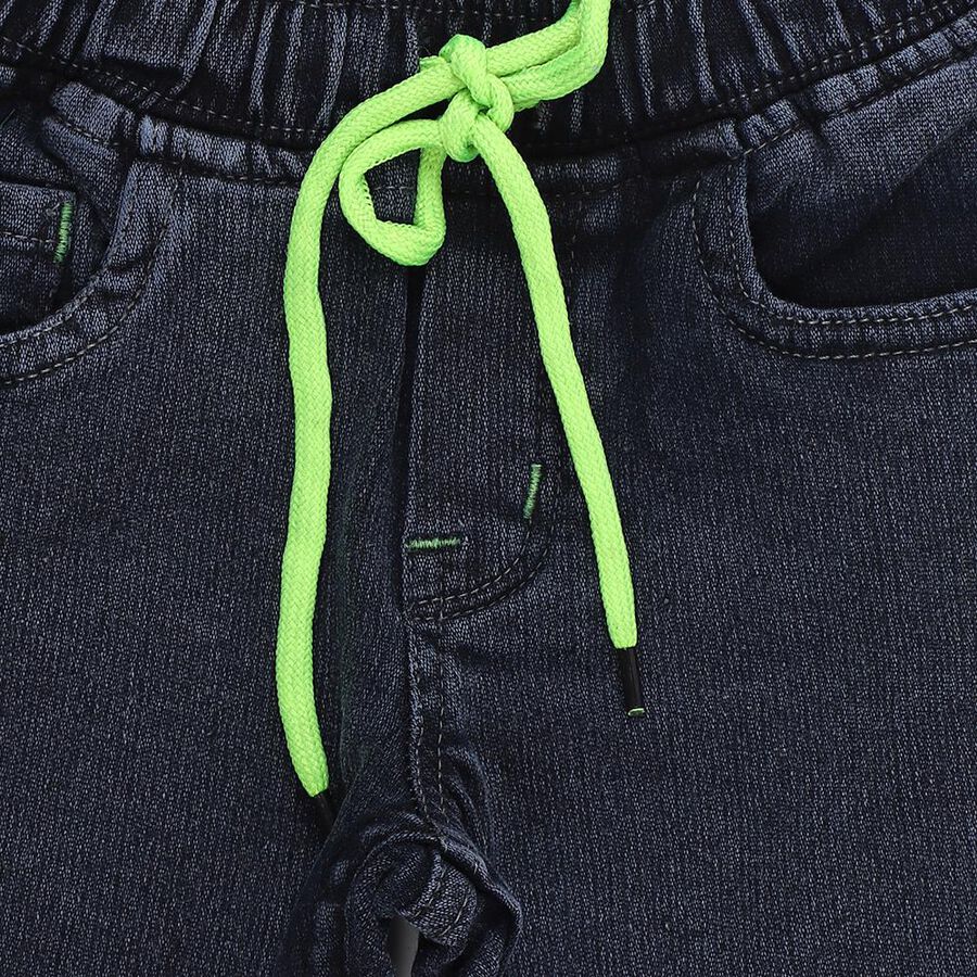Boys' Light Grey Regular Fit Elastic Waist Jeans, हल्का ग्रे, large