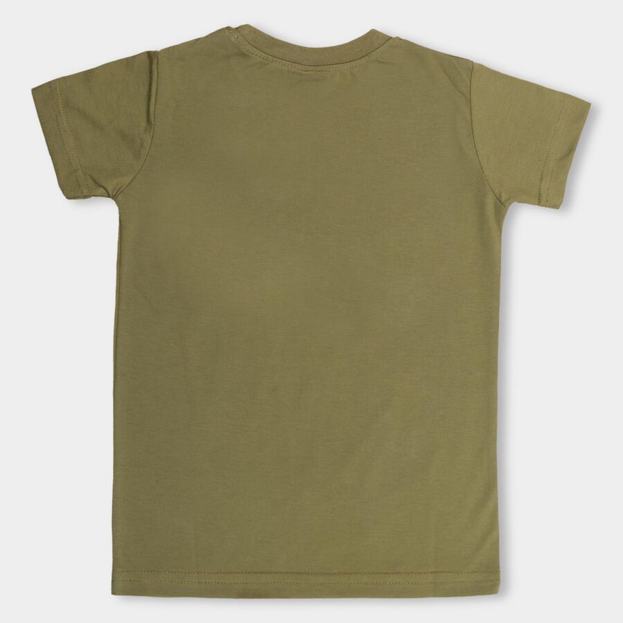 Boys' Half Sleeves T-Shirt , ओलिव, large image number null