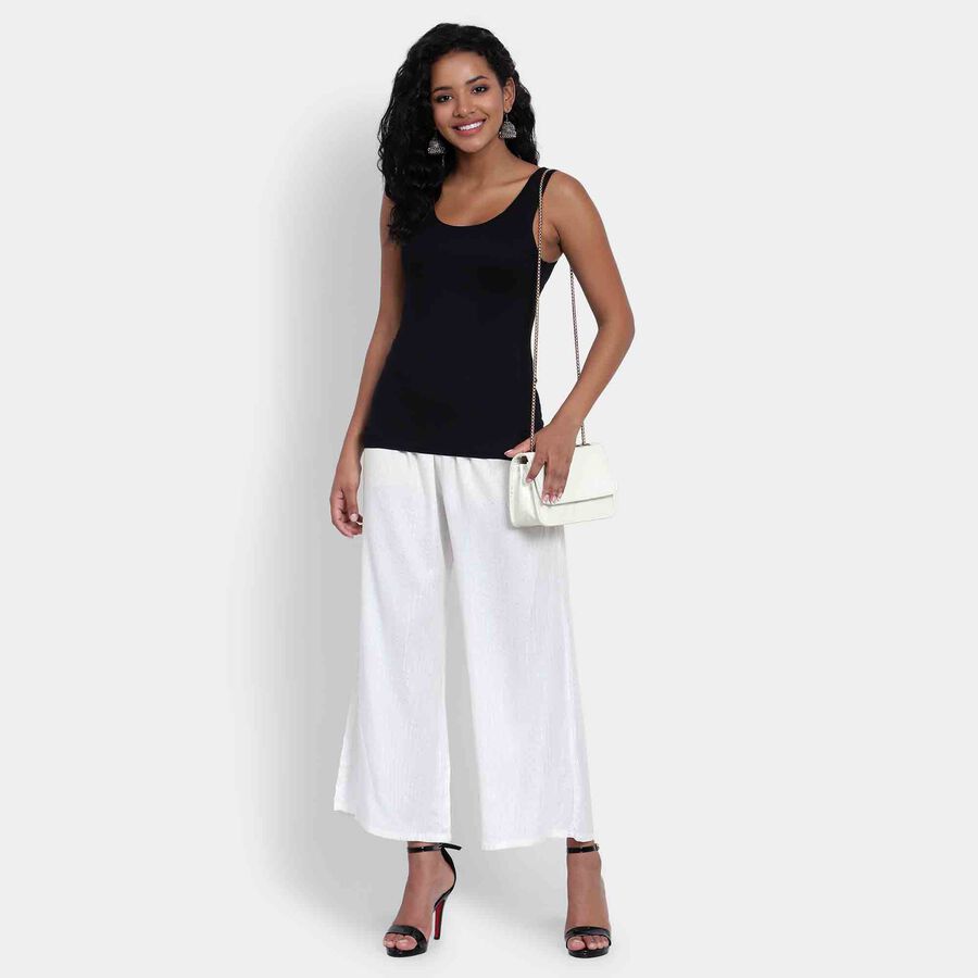 Solid Palazzo, Off White, large image number null