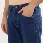 Men's Deep Blue Slim Fit Classic Jeans, Mid Blue, small image number null