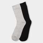 Men's Socks (Pack of 2), काला, small