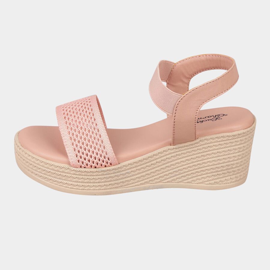 Women Wedges, Peach, large image number null