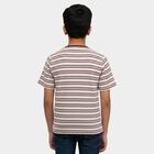 Boys' Red Round Neck Graphic Printed T-Shirt, लाल, small
