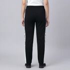 Women's Black Regular Fit Cuffed Track Pants, Black, small