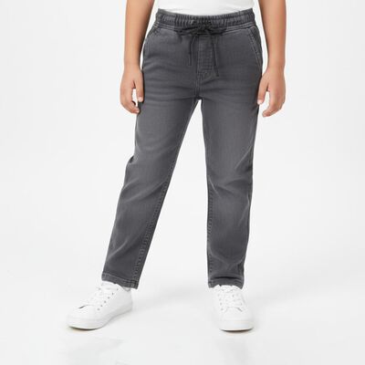 Boys' Charcoal Grey Relaxed Fit Jogger Jeans