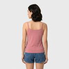 Women's Pink Scoop Neck Camisole Slip, गुलाबी, small