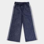 Girls' Deep Indigo Wide Leg Pull-Up Jeans, Dark Blue, small image number null