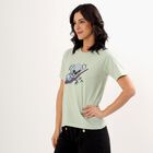 Women's Light Sage Green Round Neck T-Shirt, Light Green, small image number null