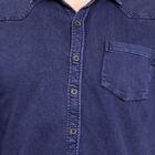 Solid Casual Shirt, Mid Blue, small image number null