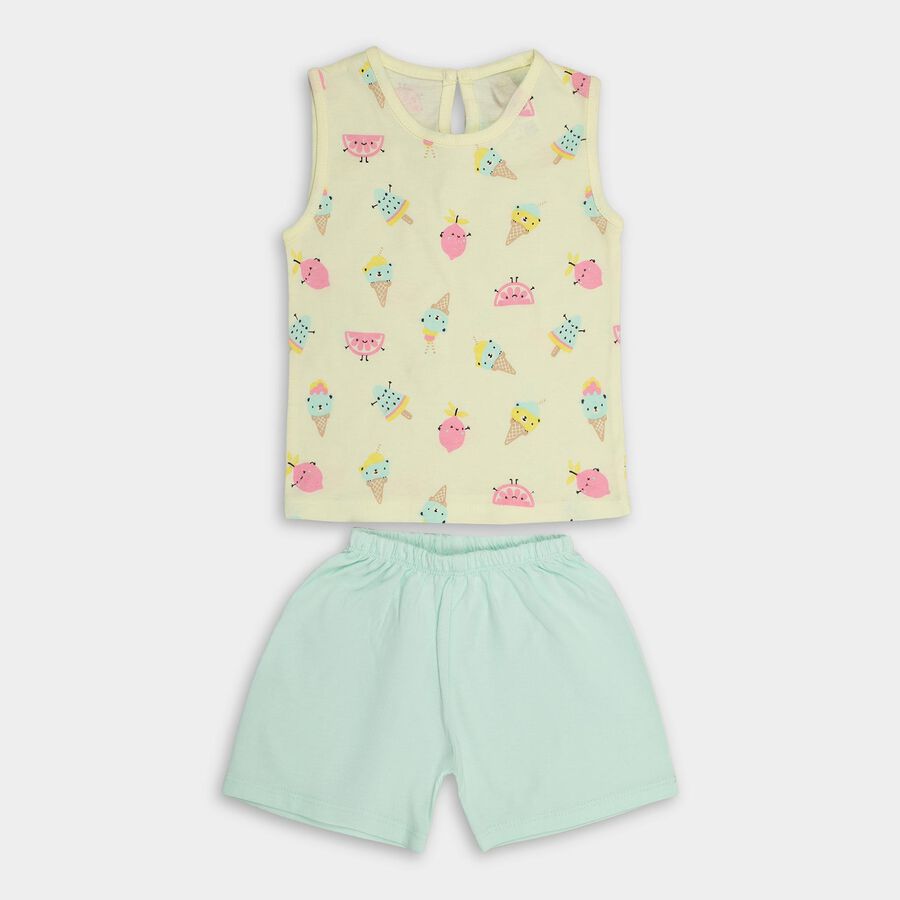 Infants' 100% Cotton Short Set , Yellow, large image number null