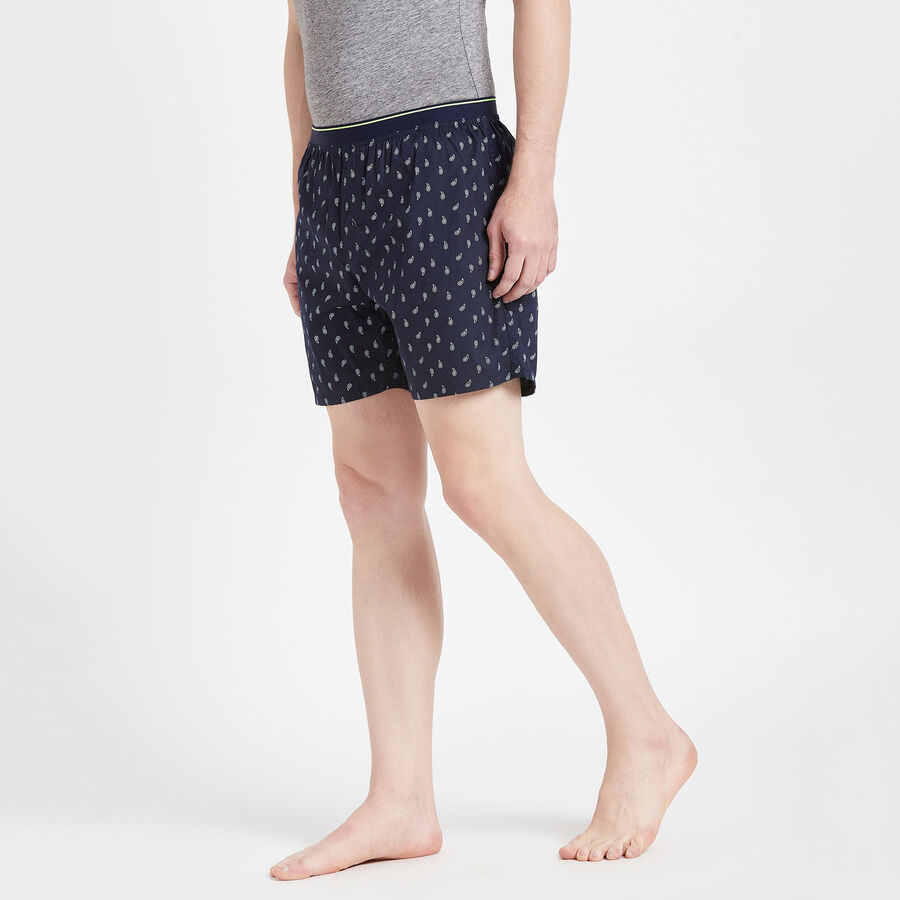 Cotton Printed Boxers, Navy Blue, large image number null