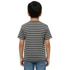 Boys' Light Grey Round Neck Graphic Printed T-Shirt, हल्का ग्रे, small