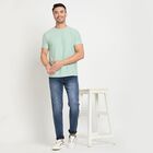 Men's Round Neck Half Sleeves T-Shirt, Aqua, small image number null