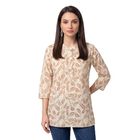 Women's Light Pink Cotton Kurti, Light Pink, small