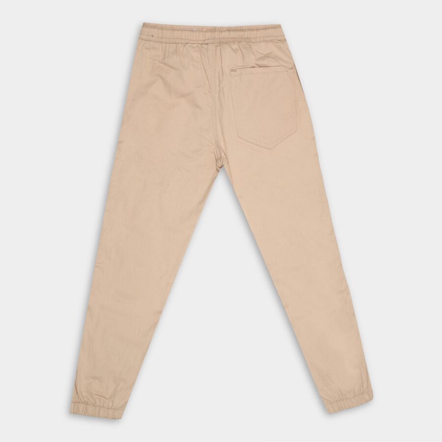 Boy's 100% Cotton Trousers , Beige, large image number null