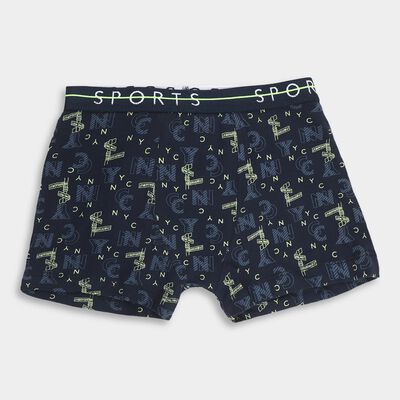 Boys' Dark Navy Printed Regular Fit Briefs