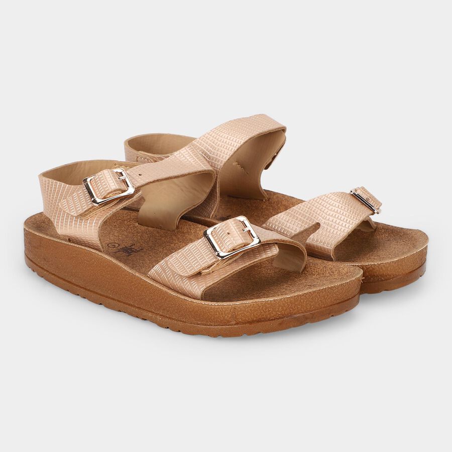 Girls' Sandal, गोल्डन, large