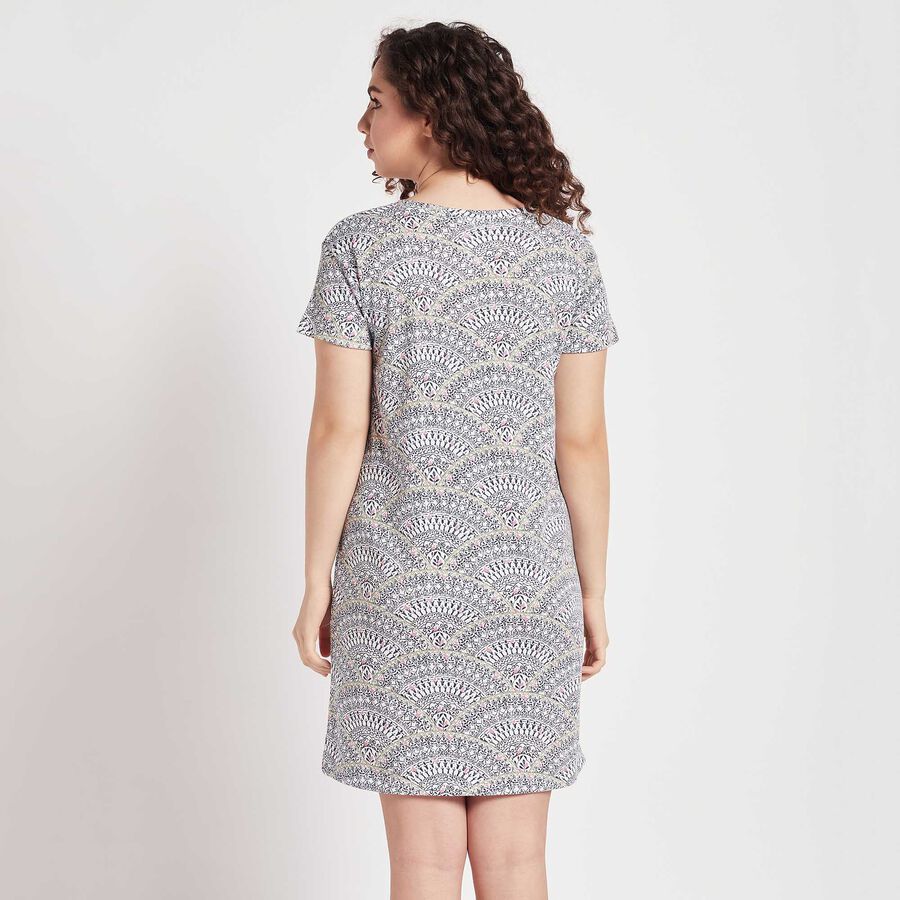 All Over Print Nighty, White, large image number null