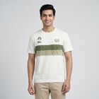 Men's Light Green Round Neck Casual T-Shirt, हल्का हरा, small