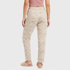 Women's Off White Straight Fit Zebra Print Pyjama, ऑफ व्हाइट, small
