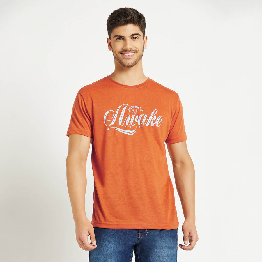 Round Neck T-Shirt, Orange, large image number null