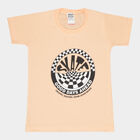 Boys Round Neck T-Shirt, Peach, small image number null