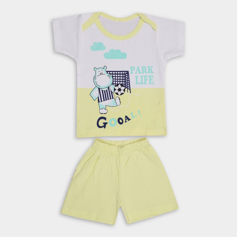 Infant Boys' 100% Cotton Baba Suit , Yellow, large
