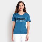 Round Neck T-Shirt, Teal Blue, small image number null