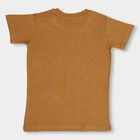 Boys' 100% Cotton Half Sleeves T-Shirt, भूरा, small image number null