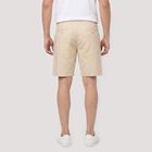 Men's Beige Regular Fit Chino Bermuda Shorts, गहरा पीला, small