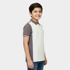 Boys' Yellow Cotton Round Neck Casual T-Shirt, पीला, small