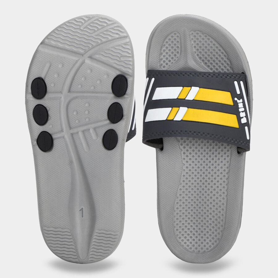 Boys' Slipper, Grey, large