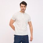 Men's Henley Half Sleeves T-Shirt, White, small image number null