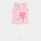 Infants Cotton Shorts Set, Light Pink, small image number null