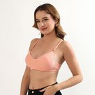 Women's Beige Cotton Padded Wired T-Shirt Bra, Peach, small