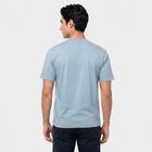 Men's Light Blue Round Neck Regular T-Shirt, स्काई ब्लू, small