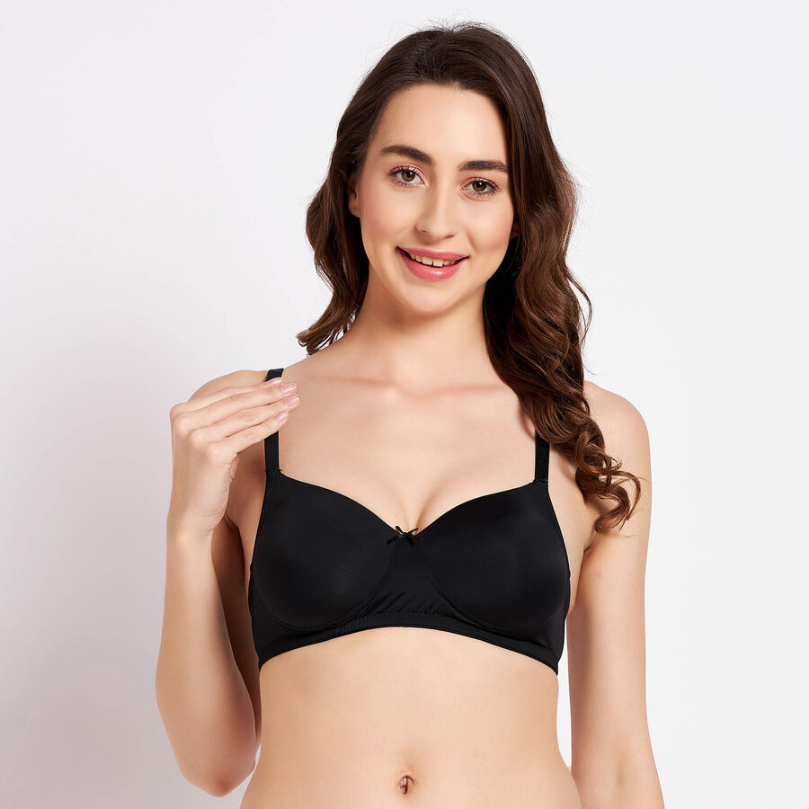 Solid Bra, काला, large image number null